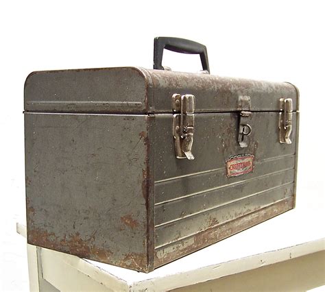 antique tool boxes metal|old metal tool boxes.